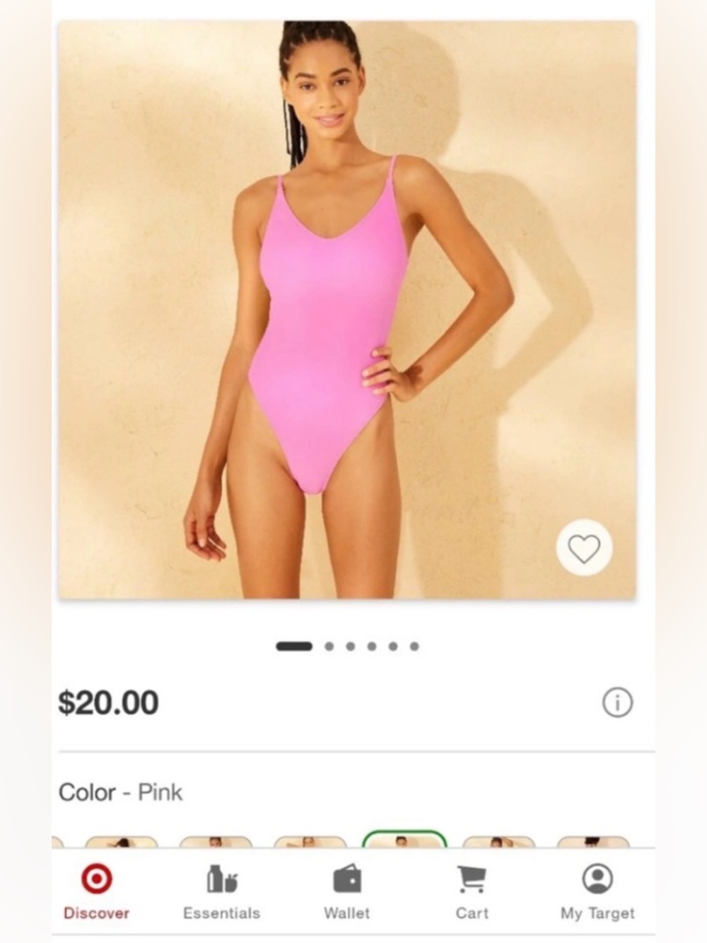 💕 NWT pink Wild Fable one-piece swimsuit